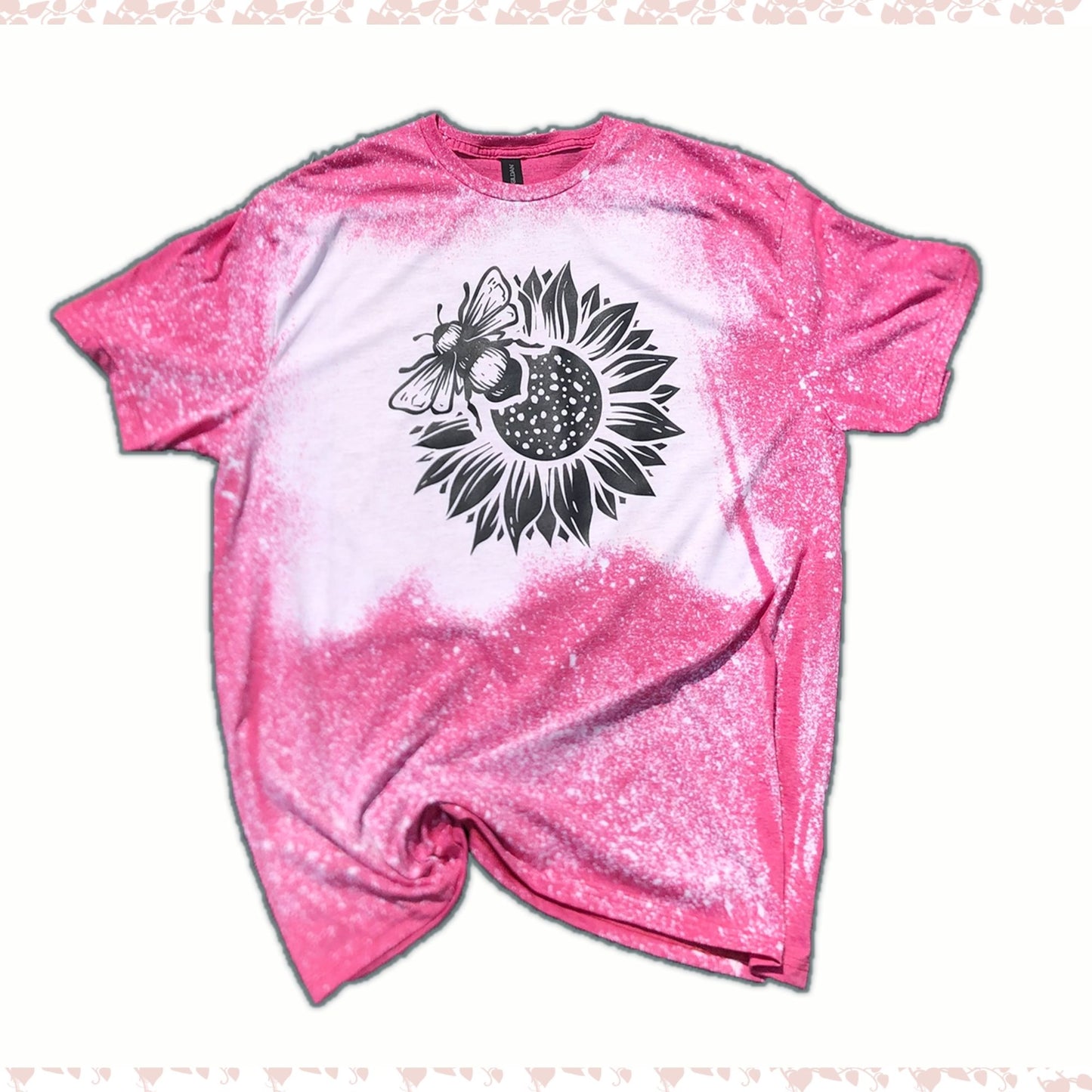 Bee Flower Bleached T-Shirt