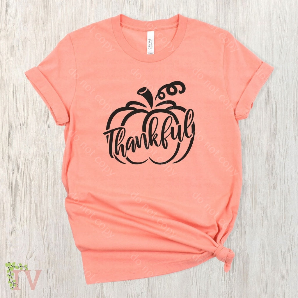 Pumpkin Thankful Screen Print Transfer